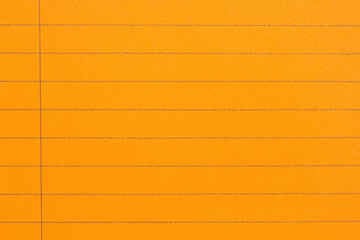 Wall Mural - Retro orange lined school notebook paper background