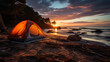 Naturerlebnis: Camping am Abendstrand