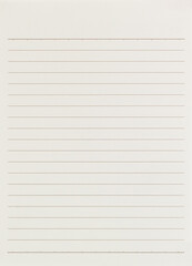 Notebook paper background. Paper lines