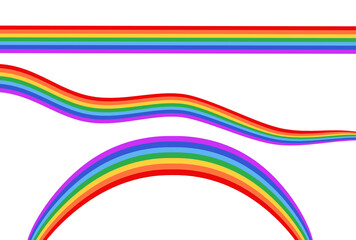 Wall Mural - graphic rainbow with transparent background.
