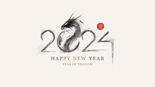 2024, New Year. Chinese New Year Celebration, Dragon New Year. Chinese Culture. Happy Chinese New Year 2024