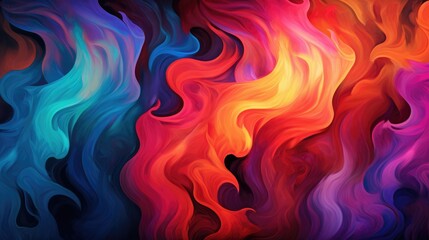 Wall Mural - Colorful Flames Background