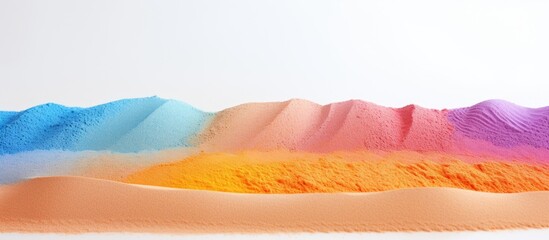 Poster - rainbow sand stripes close up with empty space