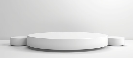 Poster - White podium for displaying products on a white background