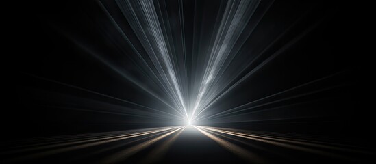 Aufkleber - Close up view of a light ray on a black backdrop