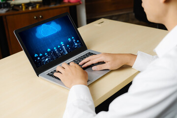 Poster - cloud computing software for modish remote work and personal data storage