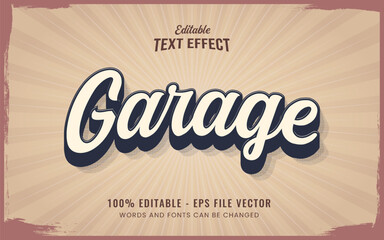 Vintage editable text effect free vector	
