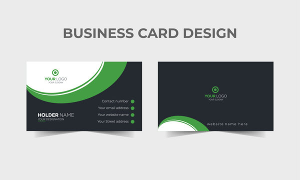 Modern and corporate simple business card design Modern presentation card with company logo Vector business card template Visiting card for business and personal use Vector illustration design