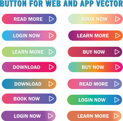 Wall Mural - cta web button collection