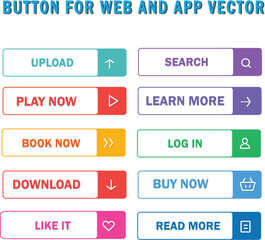 Wall Mural - cta web button collection