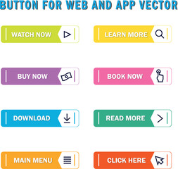 Wall Mural - cta web button collection