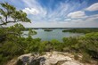 Daytime view of Travis Lake in Texas. Generative AI