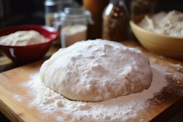 Poster - freshly kneaded dough for homemade pizza