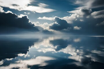 Poster - blue sky with clouds