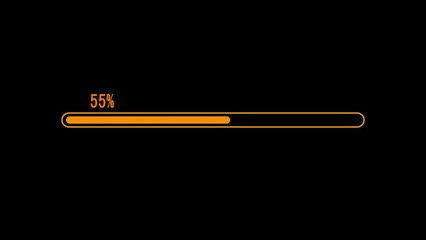 abstract beautiful loading bar 0-100 percent  animation background  4k