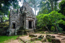 Views Of Amazing Ta Prohm Temple In Agkor Wat, Cambodia