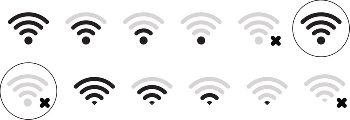 Poster - Wireless and wifi icon or sign for remote internet access Podcast vector symbol