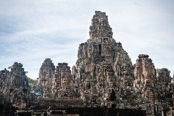 Wall Mural - views of bayon temple in agkor wat complex, cambodia