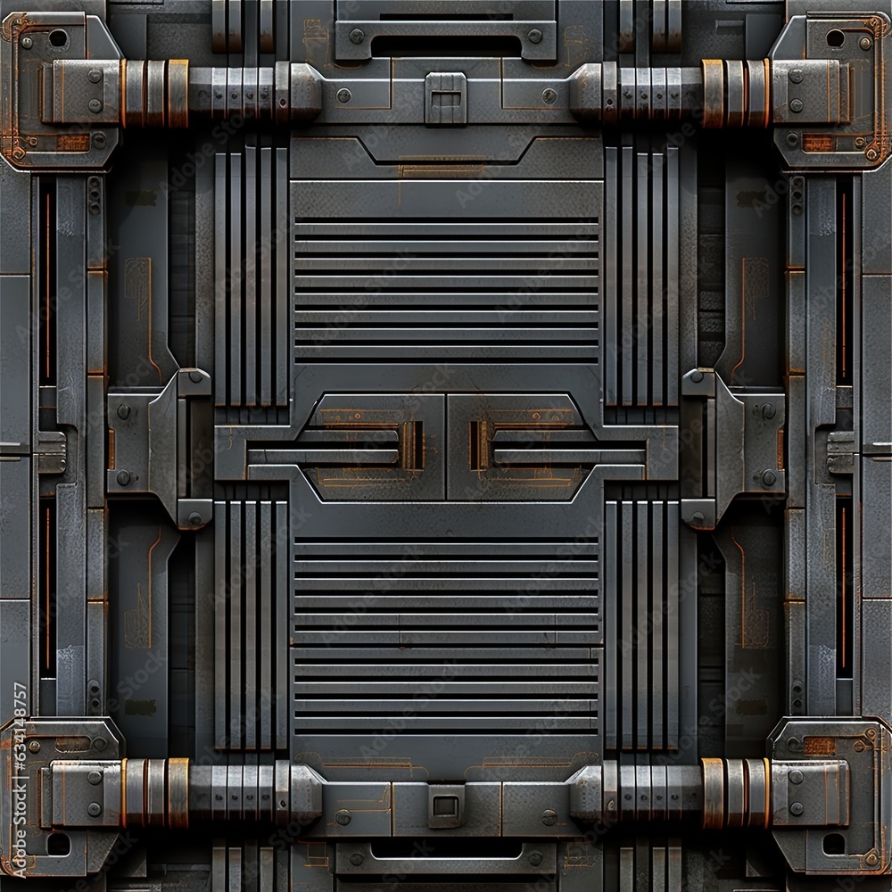 Scifi wall texture panel. Generative AI Stock Illustration | Adobe Stock