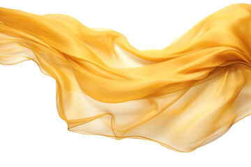 Wall Mural - Golden silk fabric on white