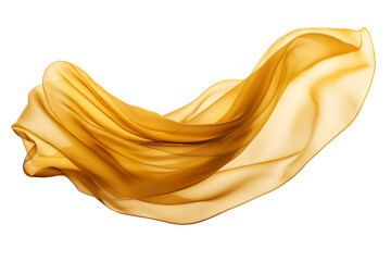 Wall Mural - Golden silk fabric on white