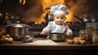 © id512 - cute baby cook in the kitchen