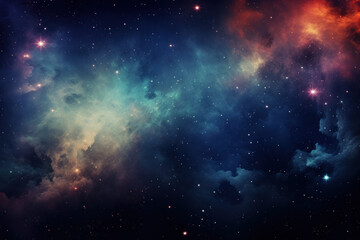 Wall Mural - night sky, beautiful nebula colorful art
