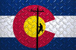 Lineman with Colorado Flag Diamond Plate Gritty