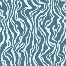 Seamless Vector Pattern Abstract Wavy Stripes, Curvy Lines, Zebra Print, Animal Pattern, Textile