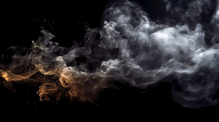 Wall Mural - deep space, smoke, stars and galaxies. on a dark background.. generative ai technology.