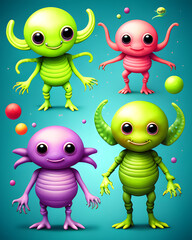 Poster - set of monsters