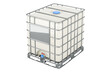 © alexlmx - White intermediate bulk container, 3D rendering isolated on transparent background