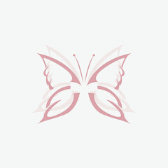 Wall Mural - Butterfly Logo, Animal Design With Beautiful Wings, Decorative Animals, Product Brands