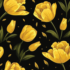 Wall Mural - Seamless Colorful Tulip Pattern.

Seamless pattern of tulips in colorful style. Add color to your digital project with our pattern!