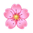 Simple pink flower Large size of emoji spring flower