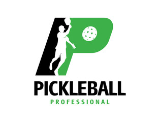Wall Mural - great editable vector professional pickleball logo best for your club team and competition community