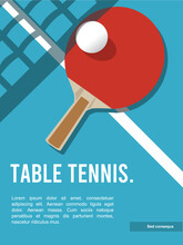 Great Simple Table Tennis Pingpong Background Design For Any Media	