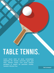 Wall Mural - great simple table tennis pingpong background design for any media