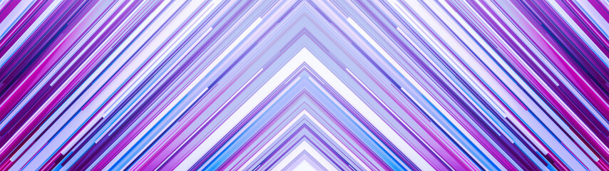 Fototapete - Light streak, fast speed motion, neon glowing light, blurred lines, ultra wide abstract background, 3d rendering