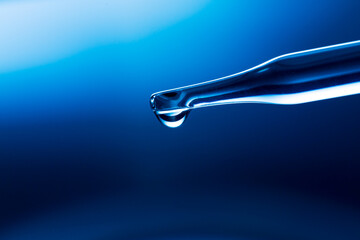 Wall Mural - macro science background,macro science experiment background,laboratory research, dropping liquid to