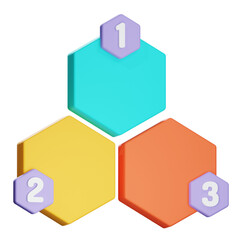 hexagon 3d illustration