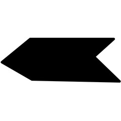 Fototapete - Digital png illustration of simple black left pointing directional arrow on transparent background