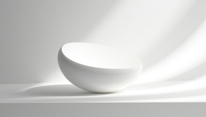 Aufkleber - abstract smooth waving white 3d shapes