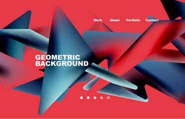 Wall Mural - Broken pieces abstract background. Trendy background for your landing page design, concept of web page design for website and mobile website