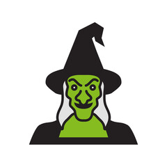 Sticker - illustration of a witch