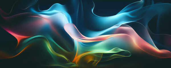 Wall Mural - Colorful Wavy Shapes