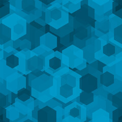 Canvas Print - Honeycomb seamless pattern. Repeated overlap hexagon motif texture print
