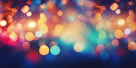 Wall Mural - Generate a bokeh texture background with blurred lights and a dreamy atmosphere.