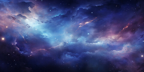 Wall Mural - design a galaxy texture with stars, nebulas, and cosmic swirls in a dark expanse.