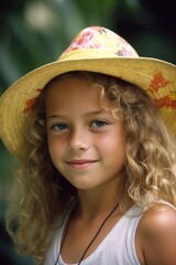 Wall Mural - portrait of a young girl on vacation